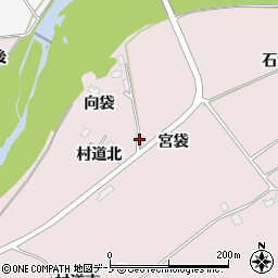 秋田県大館市東宮袋周辺の地図