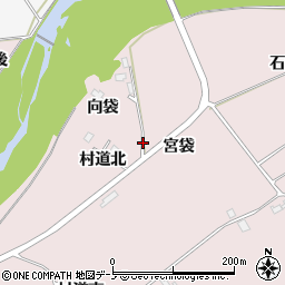 秋田県大館市東（宮袋）周辺の地図