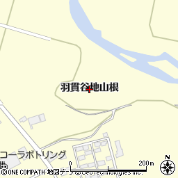 秋田県大館市岩瀬（羽貫谷地山根）周辺の地図