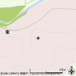 秋田県大館市東周辺の地図