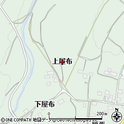 秋田県鹿角市十和田大湯（上屋布）周辺の地図
