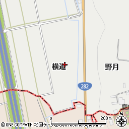秋田県小坂町（鹿角郡）荒谷（横道）周辺の地図