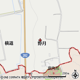 秋田県鹿角郡小坂町荒谷野月周辺の地図