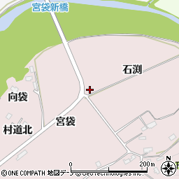 秋田県大館市東石渕周辺の地図