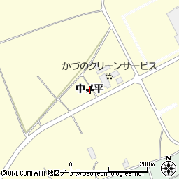 秋田県鹿角市十和田山根中ノ平周辺の地図