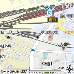 秋田県大館市清水堰添周辺の地図