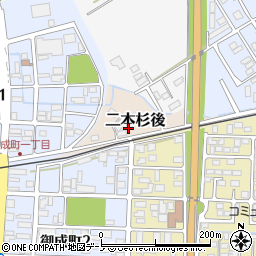 秋田県大館市二本杉後周辺の地図