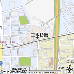 秋田県大館市二本杉後周辺の地図