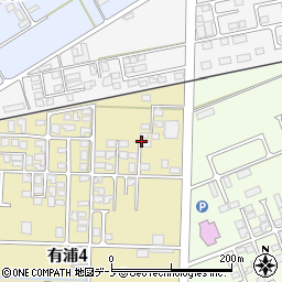 秋田県大館市有浦4丁目3周辺の地図