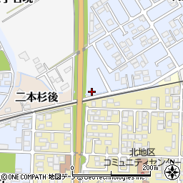秋田県大館市下代野代野道北99周辺の地図