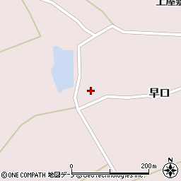 秋田県大館市早口長谷地岱周辺の地図