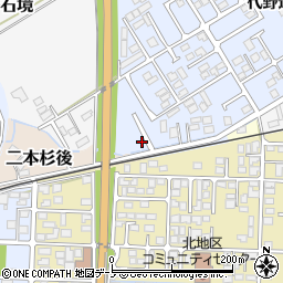秋田県大館市下代野代野道北86周辺の地図