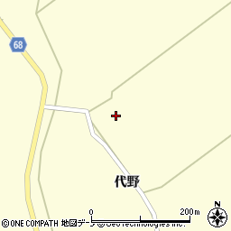 秋田県大館市岩瀬栗木岱周辺の地図