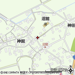 秋田県大館市沼館神田表112周辺の地図