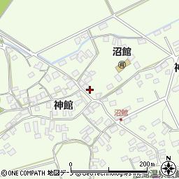 秋田県大館市沼館神田表133周辺の地図