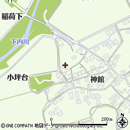 秋田県大館市沼館小坪台周辺の地図