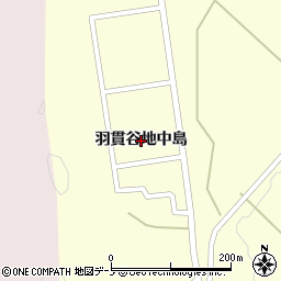秋田県大館市岩瀬（羽貫谷地中島）周辺の地図