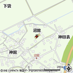 秋田県大館市沼館神田表111周辺の地図