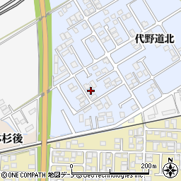 秋田県大館市下代野代野道北106周辺の地図