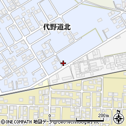 秋田県大館市下代野代野道北14-6周辺の地図