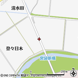 秋田県大館市大茂内登々目木周辺の地図