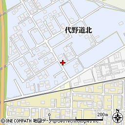 秋田県大館市下代野代野道北32周辺の地図