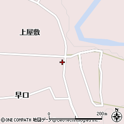 秋田県大館市早口上屋敷76周辺の地図