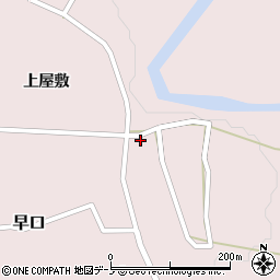 秋田県大館市早口上屋敷75周辺の地図