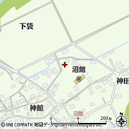 秋田県大館市沼館神田表126周辺の地図