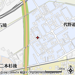 秋田県大館市下代野代野道北121周辺の地図