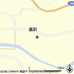 青森県田子町（三戸郡）山口（下モ川原）周辺の地図