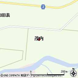 秋田県大館市茂内周辺の地図