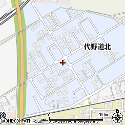秋田県大館市下代野代野道北周辺の地図