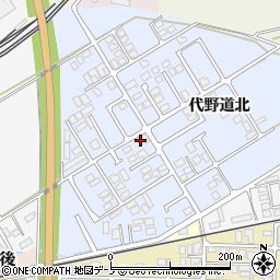 秋田県大館市下代野（代野道北）周辺の地図