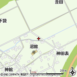 秋田県大館市沼館神田表250周辺の地図