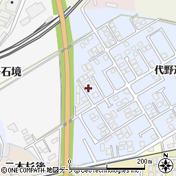 秋田県大館市下代野代野道北122周辺の地図