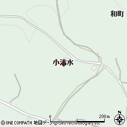 秋田県鹿角市十和田大湯小清水周辺の地図