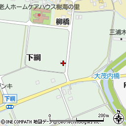 秋田県大館市下綱周辺の地図