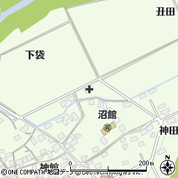 秋田県大館市沼館神田表252周辺の地図