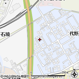 秋田県大館市下代野代野道北72周辺の地図