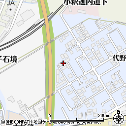 秋田県大館市下代野代野道北122-1周辺の地図
