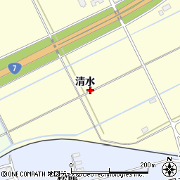 秋田県大館市松木清水周辺の地図