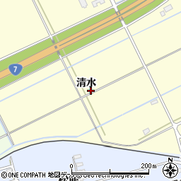 秋田県大館市松木（清水）周辺の地図