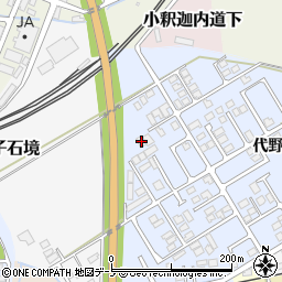秋田県大館市下代野代野道北128周辺の地図