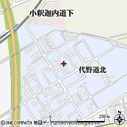 秋田県大館市下代野代野道北63周辺の地図