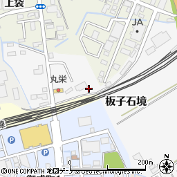 秋田県大館市板子石境周辺の地図