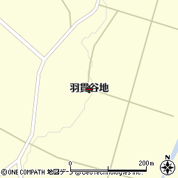 秋田県大館市岩瀬羽貫谷地周辺の地図