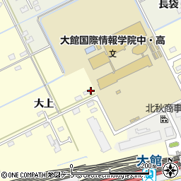 秋田県大館市松木大上周辺の地図