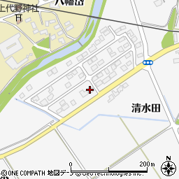 秋田県大館市大茂内清水田周辺の地図