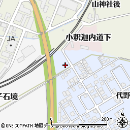 秋田県大館市下代野代野道北132周辺の地図